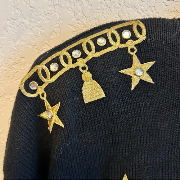 Vintage Aftershock Military Inspired Black Cotton Sweater Size M - Picture 6 of 7